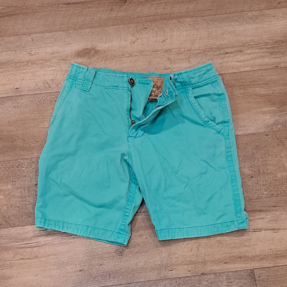 Red Camel Turquoise Flat Front Shorts